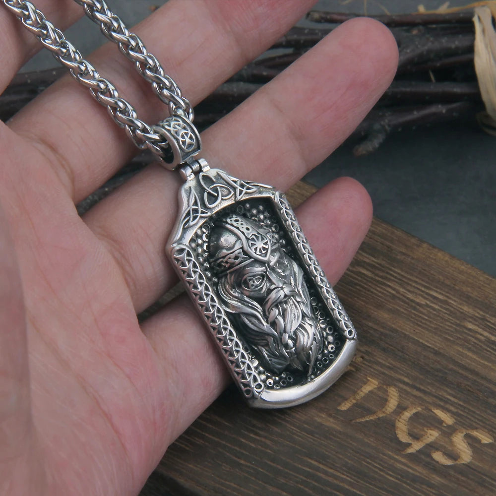 Odin The Allfather Pendant Necklace - Sterling Silver