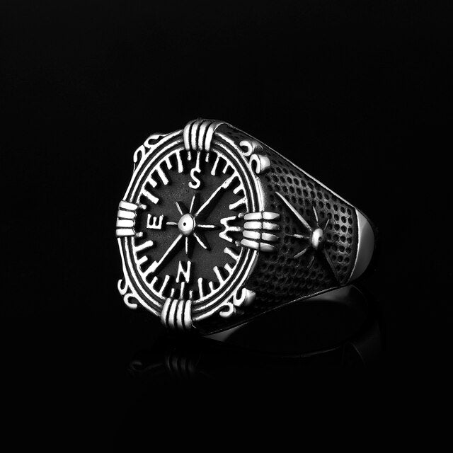 Viking Ring Featuring Nordic Compass