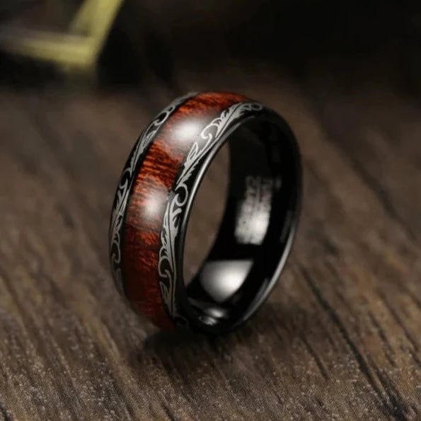 Wood Ring Viking Style Viking Store
