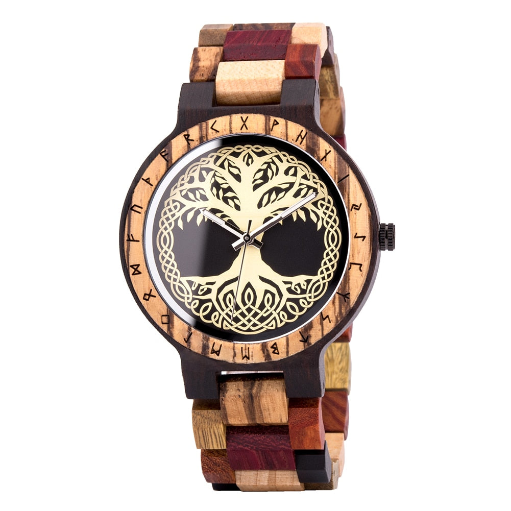 Yggdrasil Tree Of Life Wooden Watch Viking-Store