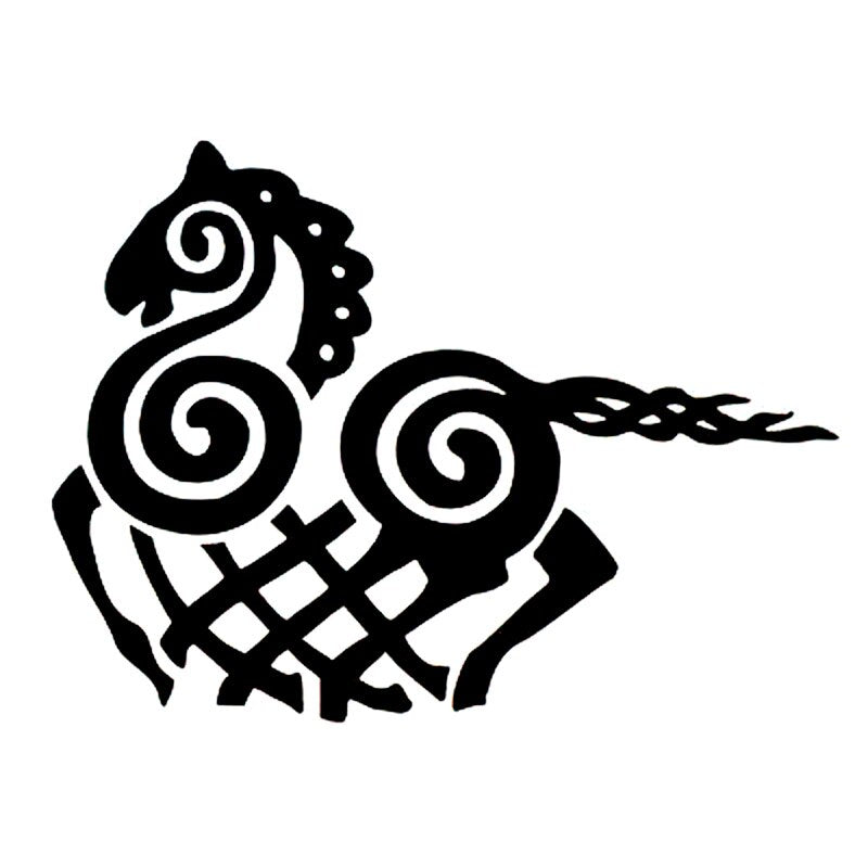 Black Norse Viking Stickers