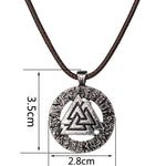 Valknut (Viking Rope Necklace) size