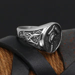 Tyr Signet Viking Shield Ring