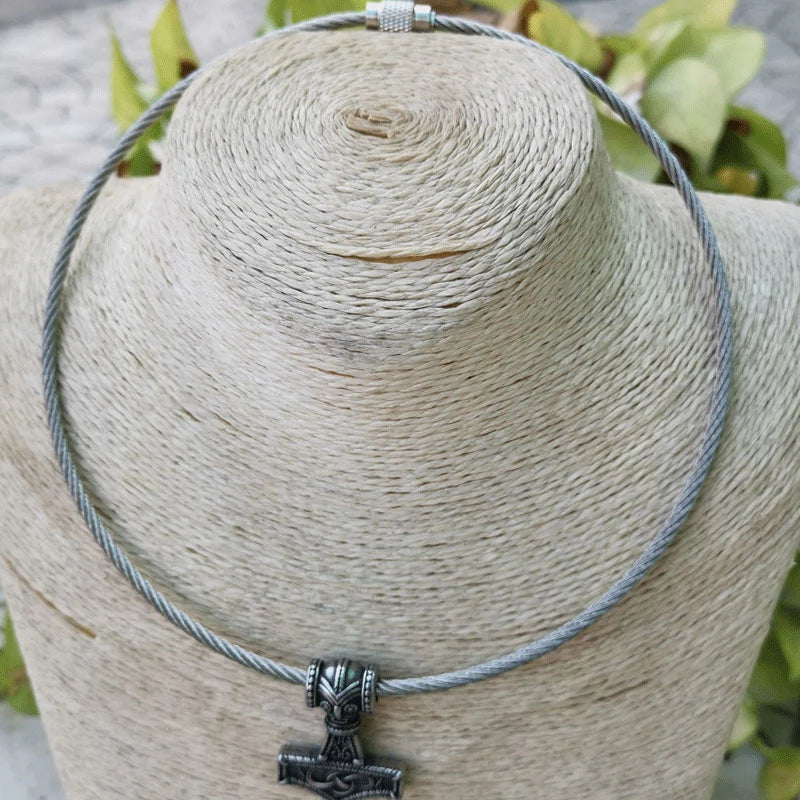 Mjolnir Celtic Torc Necklace