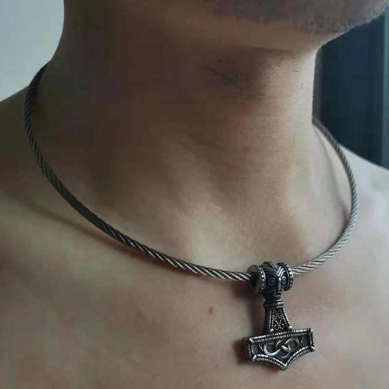 Mjolnir Celtic Torc Necklace Viking Store