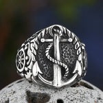 Viking Ring With Norse Anchor