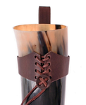 Gjallarhorn (Viking Drinking Horn) with Leather Holder