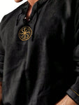 Men's Renaissance Viking Logo Vintage Ethnic Phoenix Long Sleeve Shirt Casual Long Sleeve Henley Beach Shirt