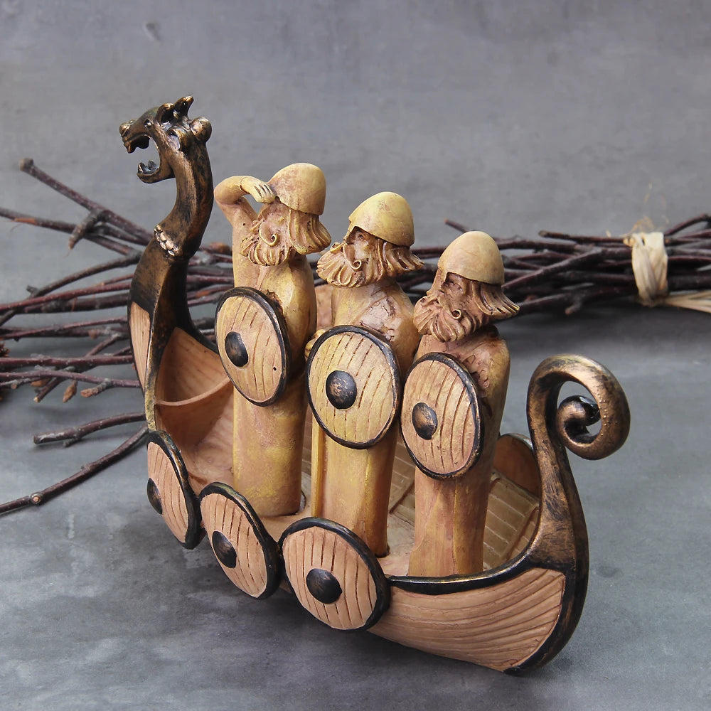 2022 New Style Viking Dragon Boat with shield and seat and many detail as vikings gift