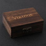 Stainless Steel 24pcs/lot Viking Runes Beads Charms TIWAZ TYR Sol rune Odal Futhark Rune beads for Hair Beard with wooden box