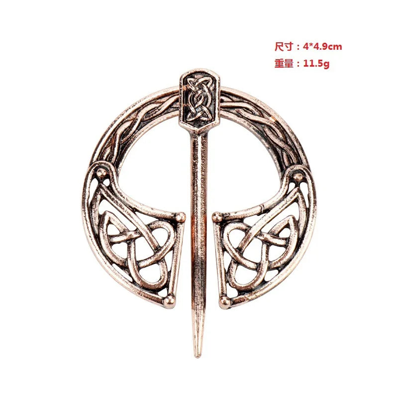 Viking Brooch Cloak Pin Medieval Clasp Jewelry Antique Twists Knotted Fibula Penannular Brooch Collection