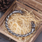 Stainless Steel Nordic Viking Norse Raven Bracelet Men Wristband Cuff Bracelets with viking wooden box
