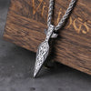 Never Fade viking sword spear pendant necklace viking scandinavian norse viking necklace Men Stainless Steel gift