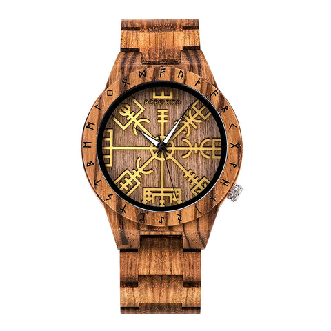 BOBO BIRD Wooden Watch Men Watches Luxury Retro Ebony Wristwatch Timepiece Compass Clock Customize Great Gift Box reloj hombre