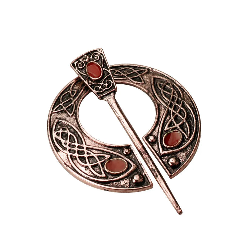 Viking Brooch Cloak Pin Medieval Clasp Jewelry Antique Twists Knotted Fibula Penannular Brooch Collection