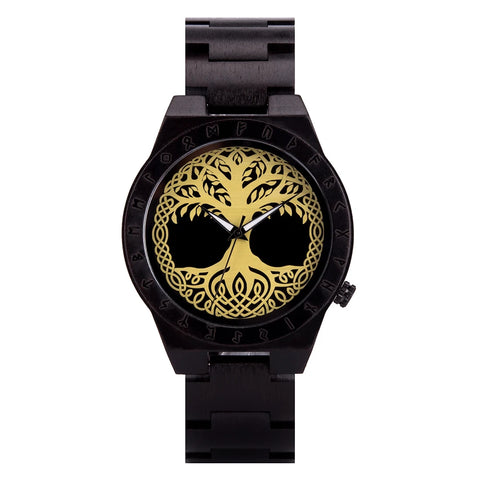 BOBO BIRD Wooden Watch Men Watches Luxury Retro Ebony Wristwatch Timepiece Compass Clock Customize Great Gift Box reloj hombre