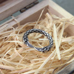 Viking Men Two Entwined Ravens Ring Norse Mythology Silver Color Odin Crow Stainless Steel Rings Nordic Amulet Jewelry