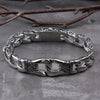 Vikings Stainless Steel Bracelet 12mm Curb Cuban Chain Silver Color Bracelets for Men Women Factory Offer with box
