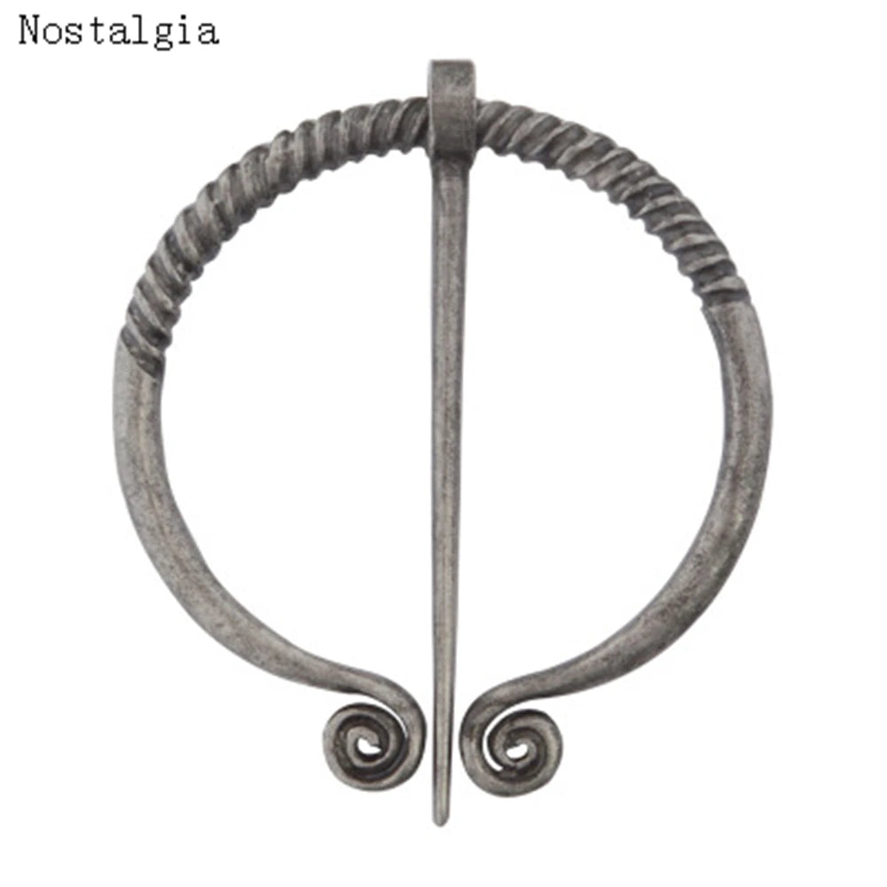 Viking Brooch Cloak Pin Medieval Clasp Jewelry Antique Twists Knotted Fibula Penannular Brooch Collection