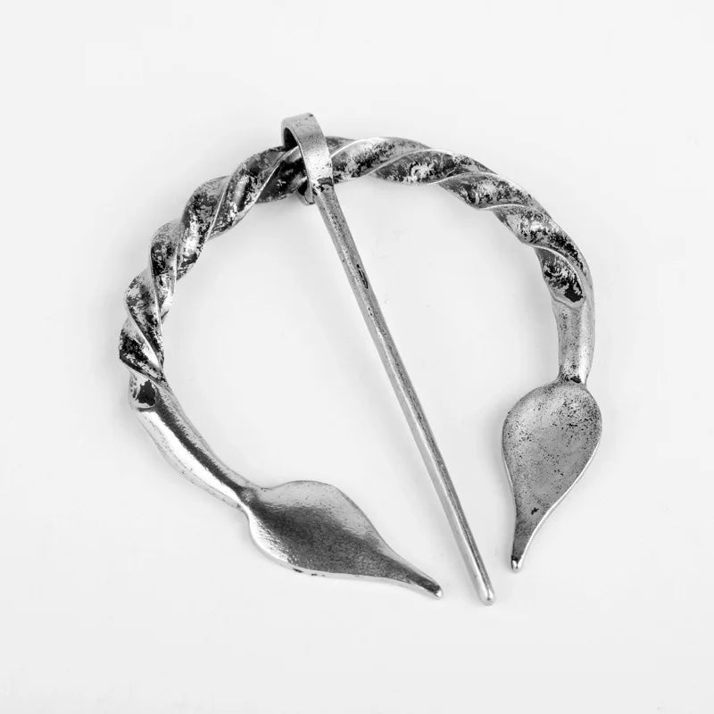 Viking Brooch Cloak Pin Medieval Clasp Jewelry Antique Twists Knotted Fibula Penannular Brooch Collection