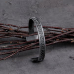 Dropshipping 1pc Men's Handmade Nordic Rune Bangle Viking 3 color Alloy men bangle