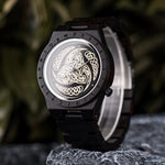 BOBO BIRD Wooden Watch Men Watches Luxury Retro Ebony Wristwatch Timepiece Compass Clock Customize Great Gift Box reloj hombre