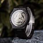 BOBO BIRD Wooden Watch Men Watches Luxury Retro Ebony Wristwatch Timepiece Compass Clock Customize Great Gift Box reloj hombre