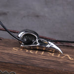 Men Retro Crow Viking Pirate Pendant Necklace Stainless Steel Raven Neck Chain For Male Men's Berserk Rune Cool Fashion Jewelry