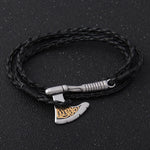 Men's Jewelry Axe Wrap Viking Bracelet Men's Leather Accessories Silver Color Hatchet Handmade Pirate Bracelet For Male