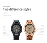 BOBO BIRD Wooden Watch Men Watches Luxury Retro Ebony Wristwatch Timepiece Compass Clock Customize Great Gift Box reloj hombre