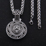 Odin Bear Wolf Raven Talisman Amulet Viking Necklace Wicca Bird Jewelry Knot Runes Neckless Wiccan Pagan Men Women Accessories
