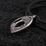 S925 sterling silver Norse Life of tree necklace with cow leather chain and keel chain and wood box as gift