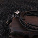 Dropshipping Stainless steel Viking thor hammer pendant hand made really leather Bracelet for men gift