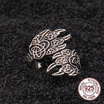 Berserker Claw Celtic Viking Ring - 925 Sterling Silver