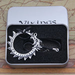 2018 Nordic Vikings Vegvisir round dragon pendant necklace for men gift with stainless steel chain