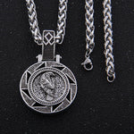 Odin Bear Wolf Raven Talisman Amulet Viking Necklace Wicca Bird Jewelry Knot Runes Neckless Wiccan Pagan Men Women Accessories