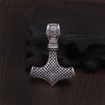 Real 925 Sterling Silver Thor Hammer Mjolnir choker Viking Amulet Scandinavian pendant necklace Norse Men Jewelry