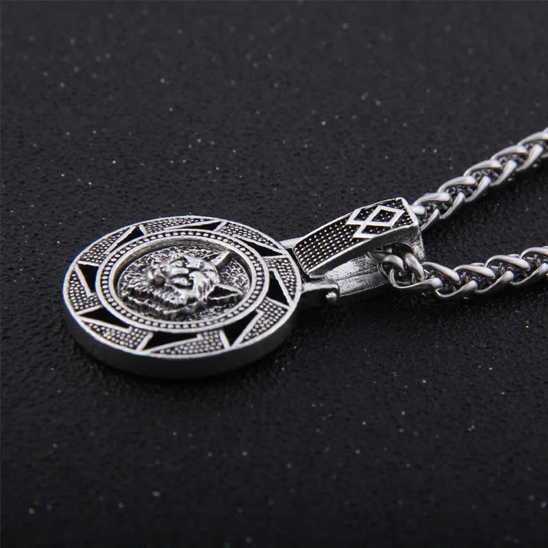 Odin Bear Wolf Raven Talisman Amulet Viking Necklace Wicca Bird Jewelry Knot Runes Neckless Wiccan Pagan Men Women Accessories