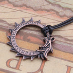 2018 Nordic Vikings Vegvisir round dragon pendant necklace for men gift with stainless steel chain