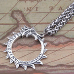 2018 Nordic Vikings Vegvisir round dragon pendant necklace for men gift with stainless steel chain
