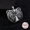 925 Sterling Silver Viking Bear Pendant Nekclace with real leather chain and keel chain as gift