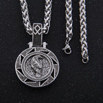 Odin Bear Wolf Raven Talisman Amulet Viking Necklace Wicca Bird Jewelry Knot Runes Neckless Wiccan Pagan Men Women Accessories