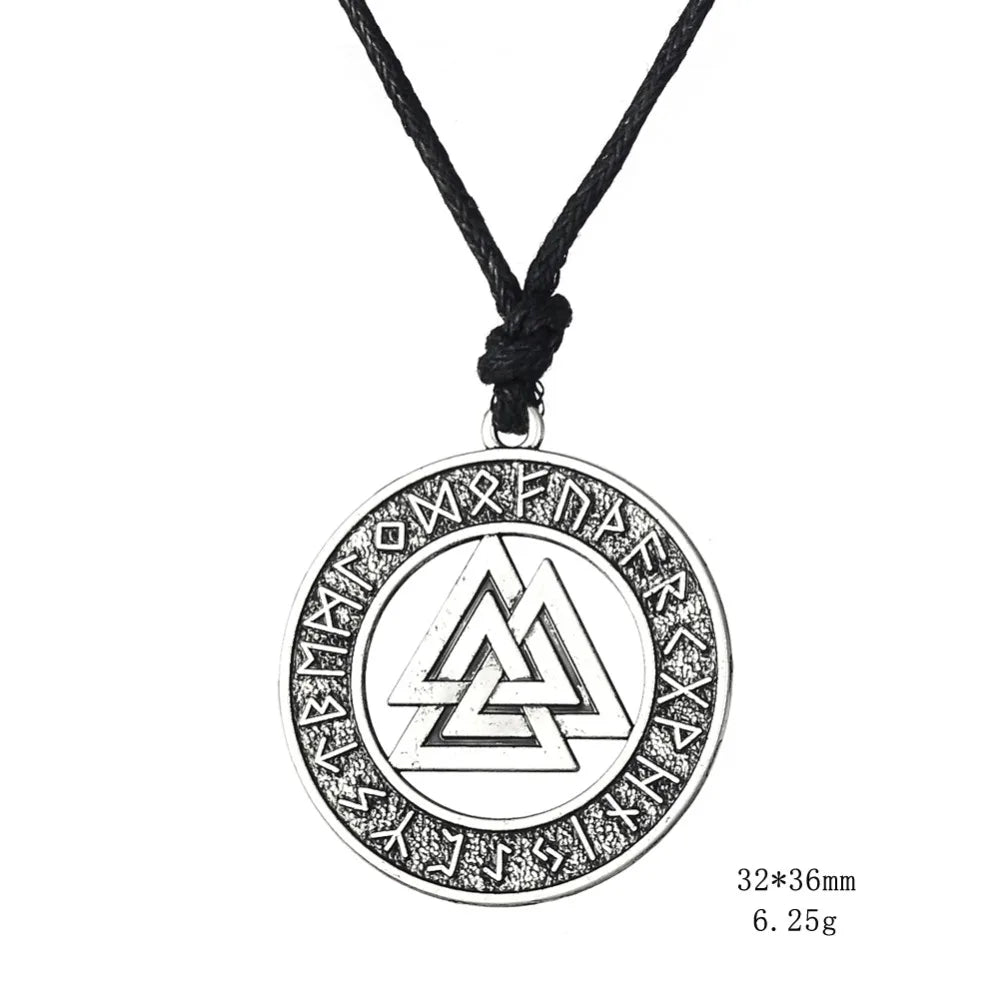 Valknut Viking Rope Necklace