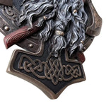 Viking Berserker Double Axe Valhalla Wall Sculpture Resin Ornaments Garden Figurine  Home Wall Plaque Decoration Warrior Statue