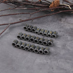 Stainless Steel 24pcs/lot Viking Runes Beads Charms TIWAZ TYR Sol rune Odal Futhark Rune beads for Hair Beard with wooden box