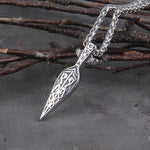 Never Fade viking sword spear pendant necklace viking scandinavian norse viking necklace Men Stainless Steel gift