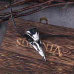 Men Retro Crow Viking Pirate Pendant Necklace Stainless Steel Raven Neck Chain For Male Men's Berserk Rune Cool Fashion Jewelry
