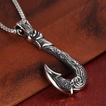 Viking Necklace With Fish Hook Pendant