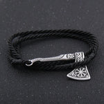 Men's Jewelry Axe Wrap Viking Bracelet Men's Leather Accessories Silver Color Hatchet Handmade Pirate Bracelet For Male