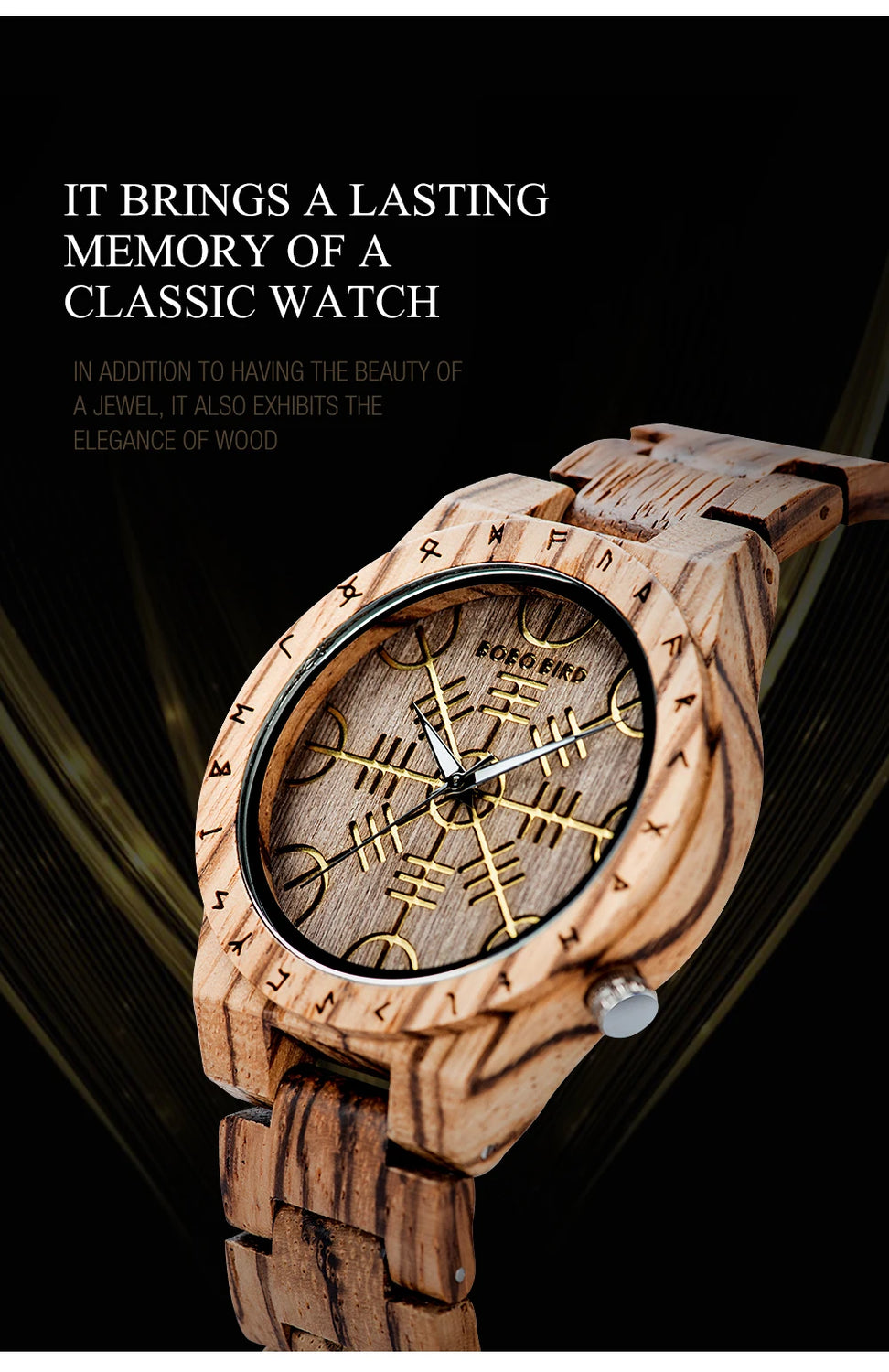 BOBO BIRD Wooden Watch Men Watches Luxury Retro Ebony Wristwatch Timepiece Compass Clock Customize Great Gift Box reloj hombre